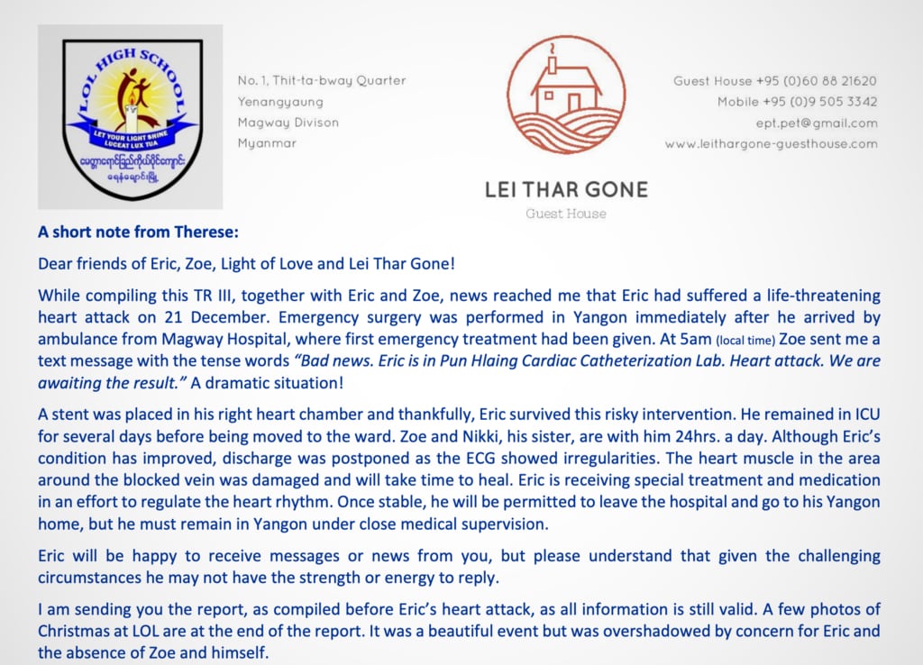 Quartalsbericht III 2019 - Projekt Yenangyaung Quartalsbericht III 2019 - Projekt Yenangyaung